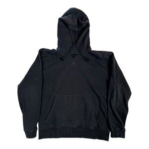 Vintage Adidas Hoodie Sweatshirt Size Medium Black Center Logo All SZN